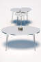 Silver Wire Coffee Table Set Ellipse