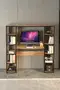 10 Shelves Bookshelf Desk