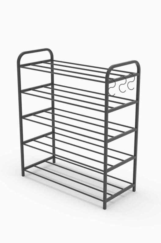 5 Shelf Metal Shoe Rack-Multipurpose Shelf 5 Shelf Metal Shoe Rack-Multipurpose Shelf