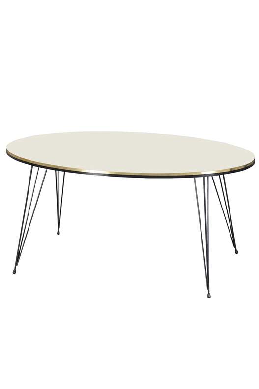 Black Wire Double Gold Centre Coffee Table Ellipse Black Wire Double Gold Centre Coffee Table Ellipse