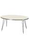 Black Wire Double Gold Centre Coffee Table Ellipse