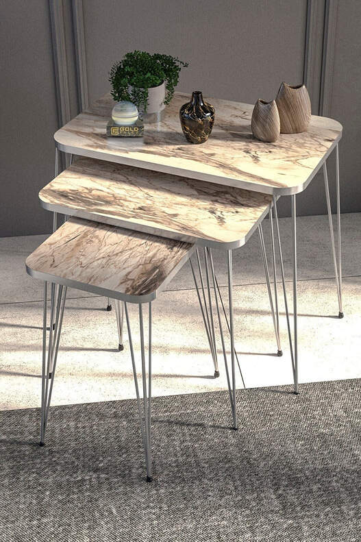 Square Silver Wire Coffee Table Set Square Silver Wire Coffee Table Set