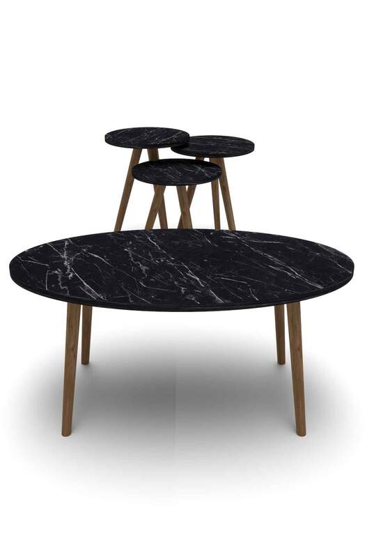 Ellipse Wooden Zigon Centre Coffee Table Set Ellipse Wooden Zigon Centre Coffee Table Set