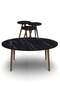 Ellipse Wooden Zigon Centre Coffee Table Set