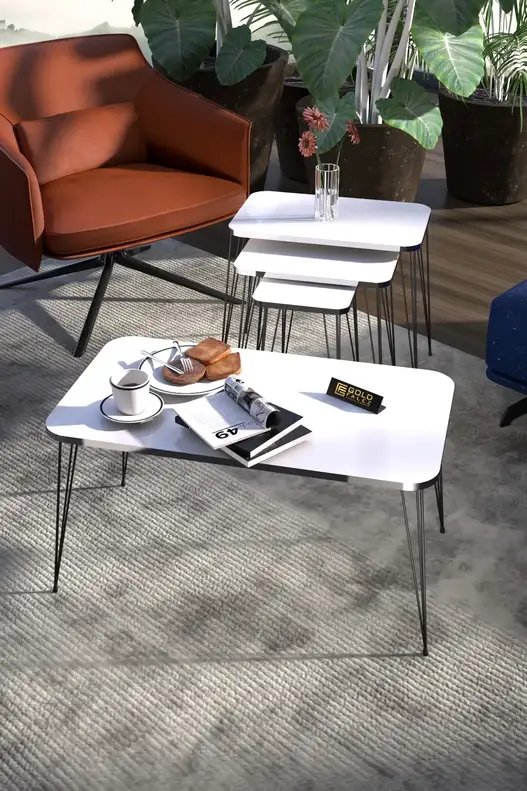 Square Silver Black Wire Coffee Table Set Square Silver Black Wire Coffee Table Set