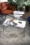 Square Silver Black Wire Coffee Table Set