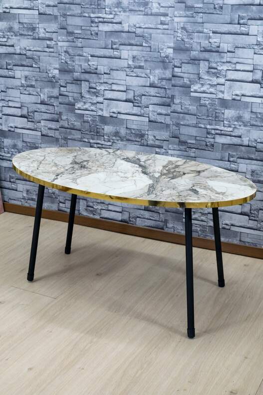 Black Metal Gold Centre Coffee Table Ellipse Black Metal Gold Centre Coffee Table Ellipse