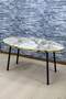 Black Metal Gold Centre Coffee Table Ellipse