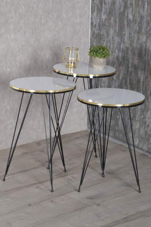 Black Wire Double Gold Coffee Table Set Ellipse Black Wire Double Gold Coffee Table Set Ellipse