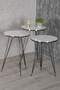 Black Wire Double Gold Coffee Table Set Ellipse