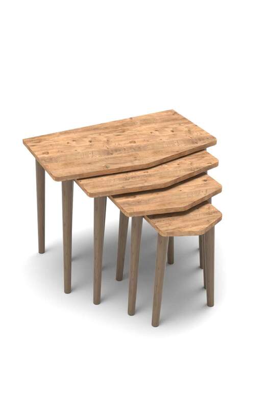 Elya Wooden 4 Piece Zigon Coffee Table Elya Wooden 4 Piece Zigon Coffee Table