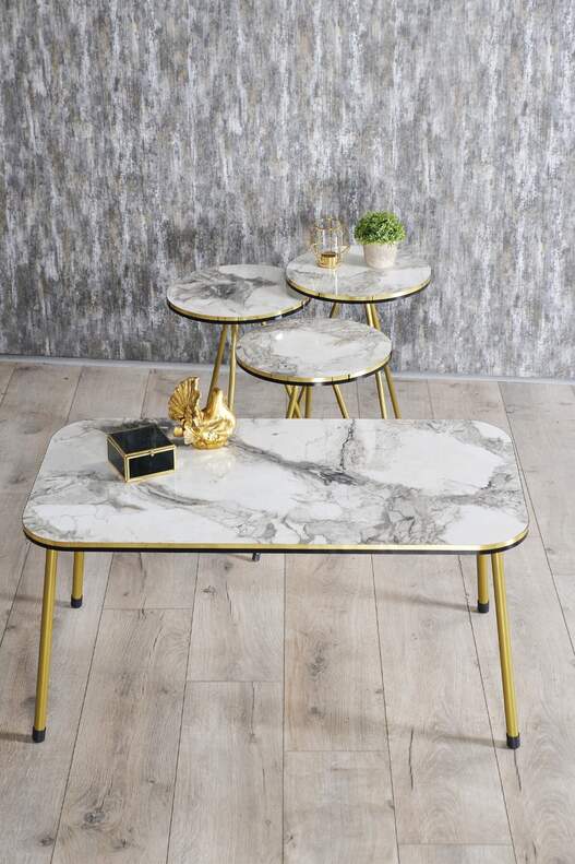 Gold Metal Double Gold Coffee Table Set Square Gold Metal Double Gold Coffee Table Set Square