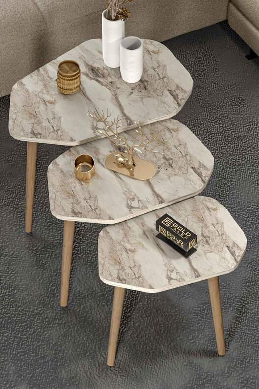 Trio 3 Wooden Zigon Coffee Table Trio 3 Wooden Zigon Coffee Table