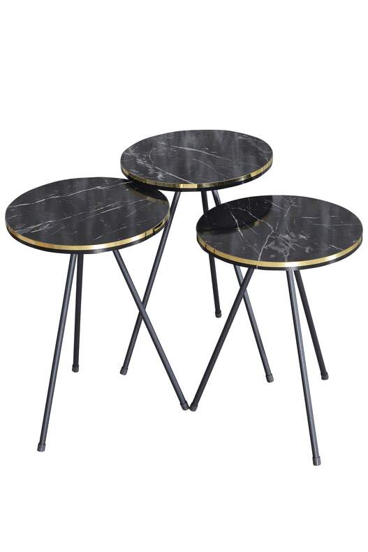 Black Metal Double Gold Coffee Table Set Square Black Metal Double Gold Coffee Table Set Square