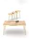 Gold Wire Zigon Coffee Table Set Square