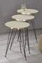 Black Wire Gold Coffee Table Set Square