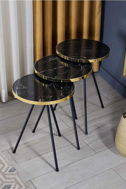 Black Metal Gold Zigon Coffee Table Black Metal Gold Zigon Coffee Table