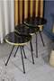 Black Metal Gold Zigon Coffee Table