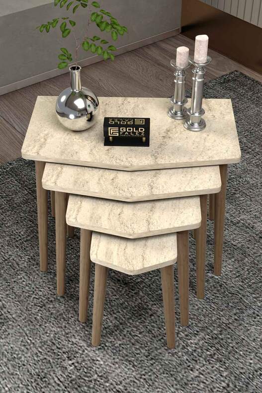 Elya Wooden 4 Piece Zigon Coffee Table Elya Wooden 4 Piece Zigon Coffee Table