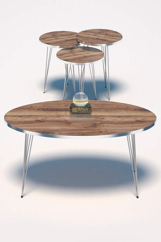 Silver Wire Coffee Table Set Ellipse Silver Wire Coffee Table Set Ellipse