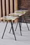 Black Metal Square Gold Zigon Coffee Table