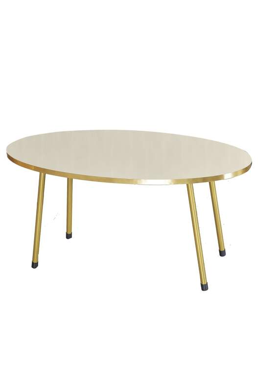 Gold Metal Centre Coffee Table Ellipse Gold Metal Centre Coffee Table Ellipse