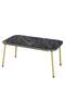 Gold Metal Double Gold Coffee Table Set Square