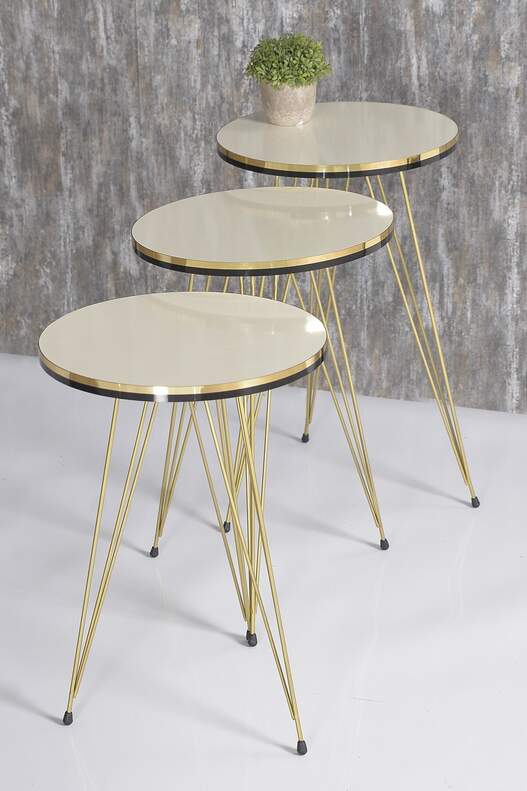 Gold Wire Double Gold Coffee Table Set Ellipse Gold Wire Double Gold Coffee Table Set Ellipse