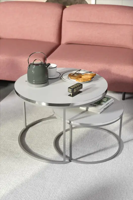 Coffee Table Double Silver Luxury Special Coffee Table Double Silver Luxury Special