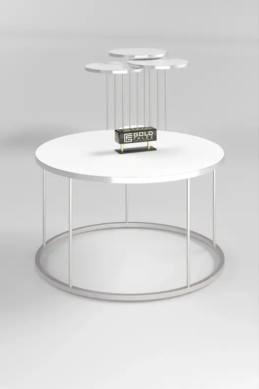 Coffee Table and Zigon Coffee Table Terra Set Silver Coffee Table and Zigon Coffee Table Terra Set Silver