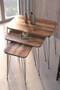 Square Silver Wire Coffee Table Set