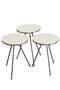 Black Metal Double Gold Coffee Table Set Square