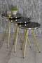 Gold Metal Double Gold Coffee Table Set Square
