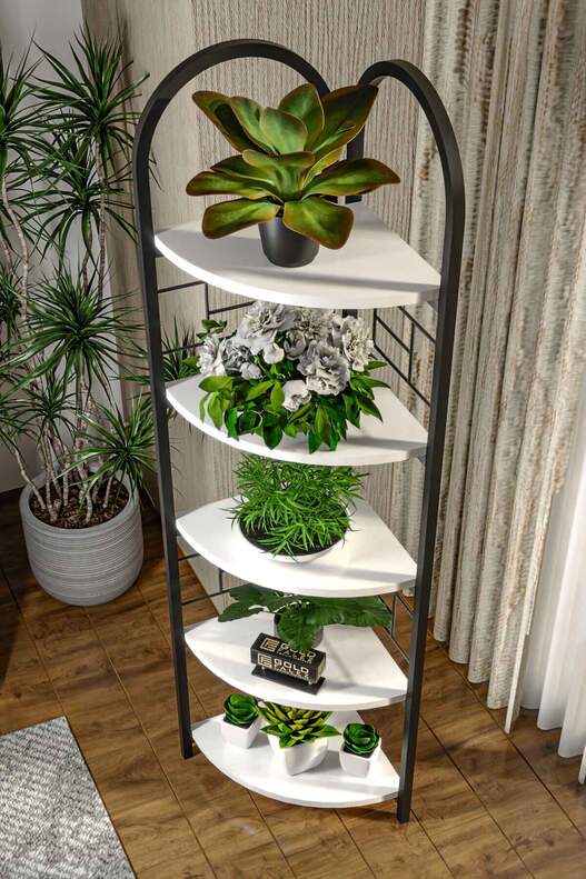 Bohemian Corner Flower Bed with 5 Shelves