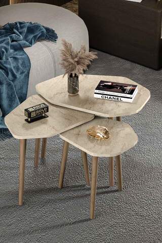 Trio 3 Wooden Zigon Coffee Table