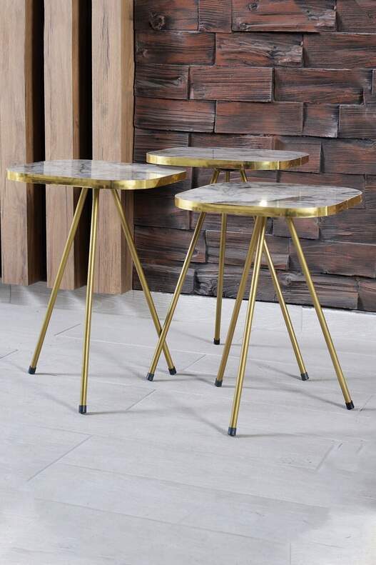 Square Gold Bendir Zigon Coffee Table Square Gold Bendir Zigon Coffee Table