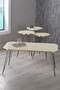 Black Wire Gold Coffee Table Set Square