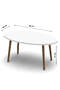 Ellipse Wooden Zigon Centre Coffee Table Set