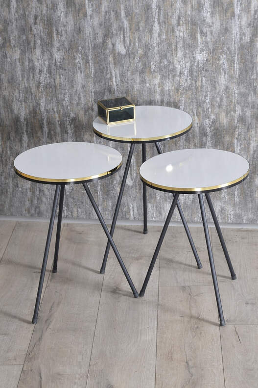 Black Metal Double Gold Coffee Table Set Square Black Metal Double Gold Coffee Table Set Square