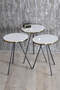 Black Metal Double Gold Coffee Table Set Square