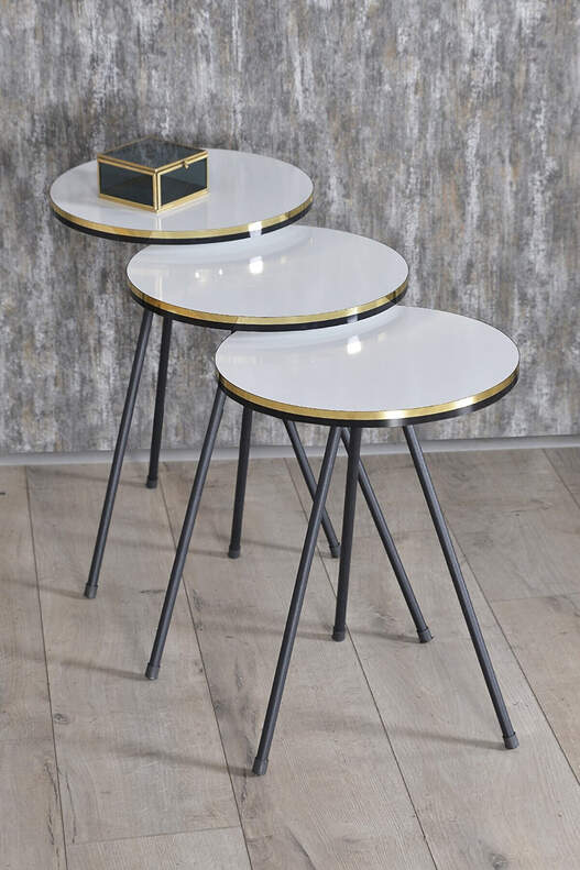 Black Metal Double Gold Coffee Table Set Square Black Metal Double Gold Coffee Table Set Square