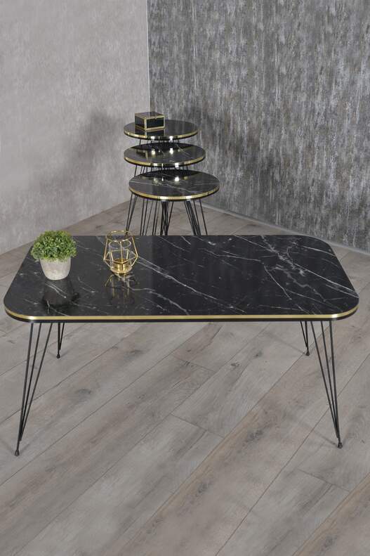 Black Wire Double Gold Coffee Table Set Square Black Wire Double Gold Coffee Table Set Square