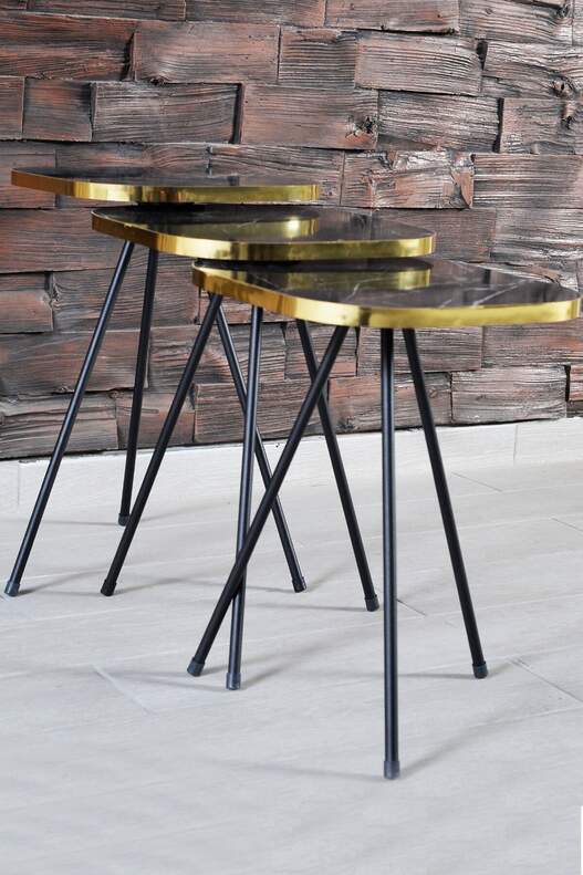 Black Metal Square Gold Zigon Coffee Table Black Metal Square Gold Zigon Coffee Table