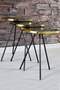 Black Metal Square Gold Zigon Coffee Table
