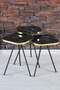 Black Metal Square Gold Zigon Coffee Table
