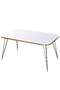 Black Wire Gold Coffee Table Set Square