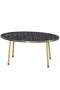 Gold Metal Double Gold Centre Coffee Table Ellipse