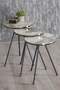 Black Metal Double Gold Coffee Table Set Ellipse