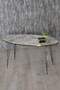Black Wire Double Gold Centre Coffee Table Ellipse