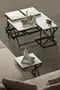V Lux 5 Piece Center and Zigon Coffee Table Set